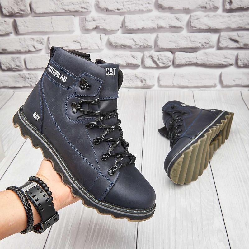 Черевики шкіряні зимові CAT Rider Nubuck Denim