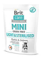 Brit Care GF Mini Light&Sterilised Корм для собак мініатюрних порід із надмірною вагою 0.400 кг