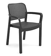 Вуличний стілець для дачі Нідерланди 53x58x83 див. сірий 590493