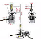 Автомобільні світлодіодні LED-лампи C6-H4, фото 2