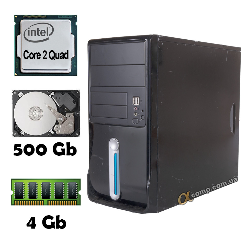 AlphaPC (Core2Quad Q8200 • 4Gb • 500Gb) R0-T001