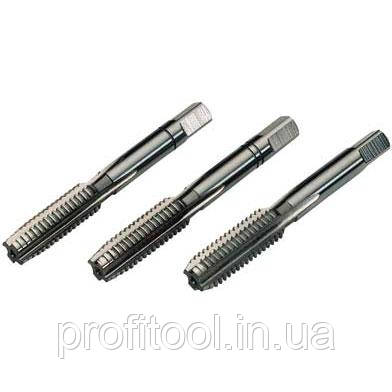 Мітчик ручний UNC 3/8 x 16 ліва різьба американського стандарту, комплект 3 шт; DIN 352; HSS-G; Volkel, фото 1
