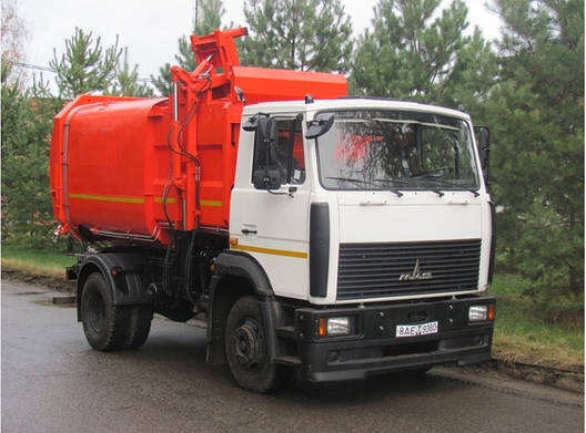 Сміттєвоз 8 м3 з боковим механічним завантаженням СВ 301/2 на шасі МАЗ-4371, фото 2