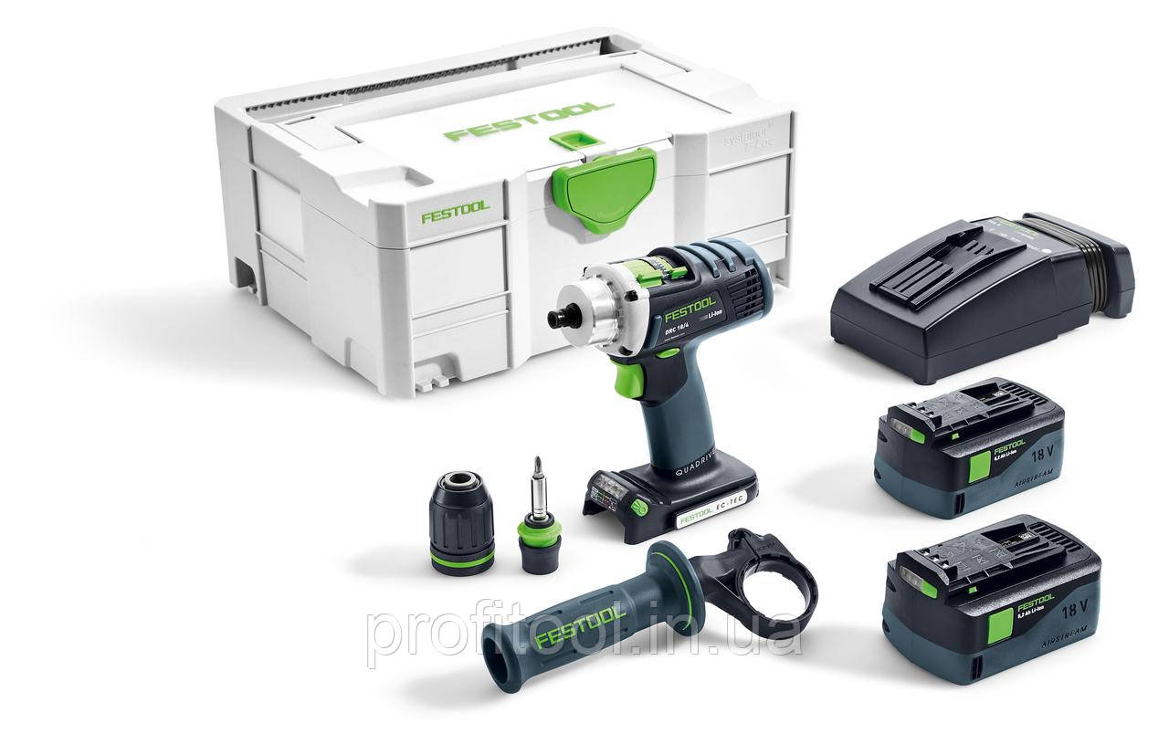 Акумуляторний дриль-шуруповерт FESTOOL DRC 18/4 Li 5,2-Plus QUADRIVE (574696)