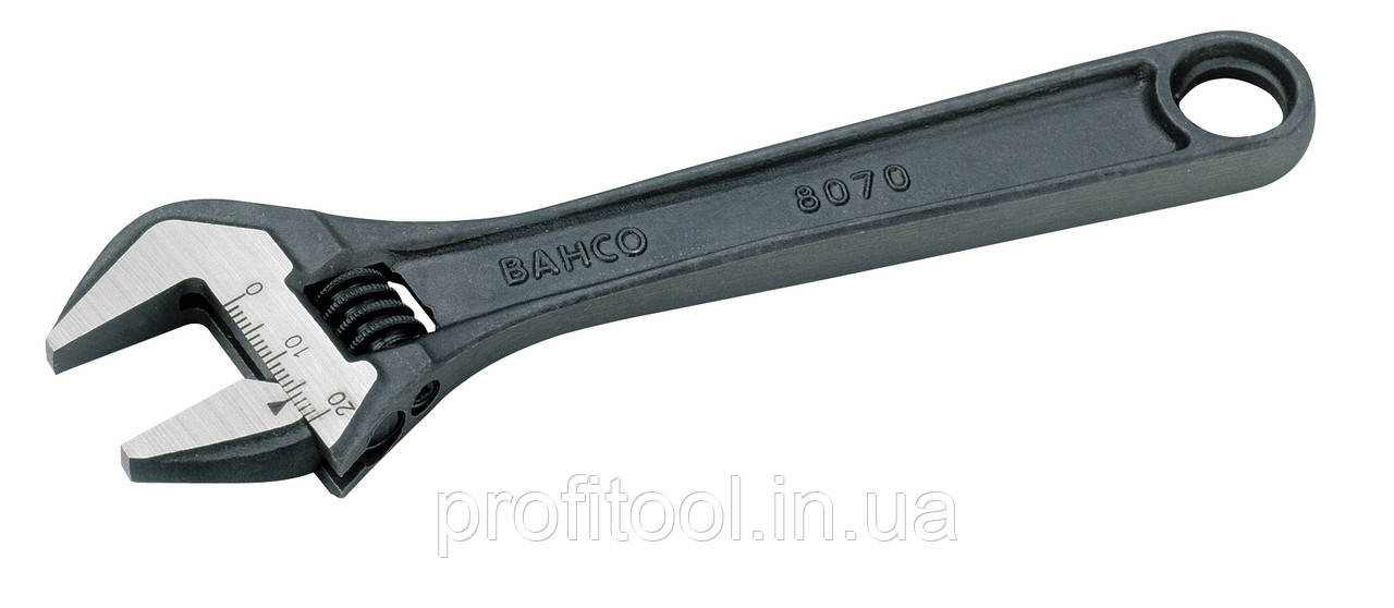 Ключ BAHCO розвідний зі шкалою; захоплення 30 мм; загартовані; кут 15 град (8072)