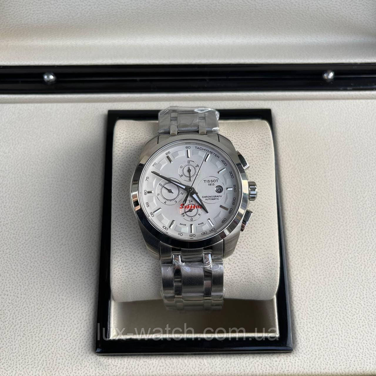 Годинник наручний Tissot LT60 Metal Steel Silver-White Automatic преміального ААА класу