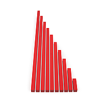Детский деревянный развивающий Дидактический набор Монтессори Красные штанги Komarovtoys ММ 0003