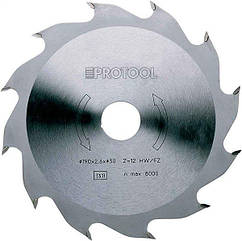 Диск пиляльний PROTOOL 190х2,6х30 мм HW Z12 FZ