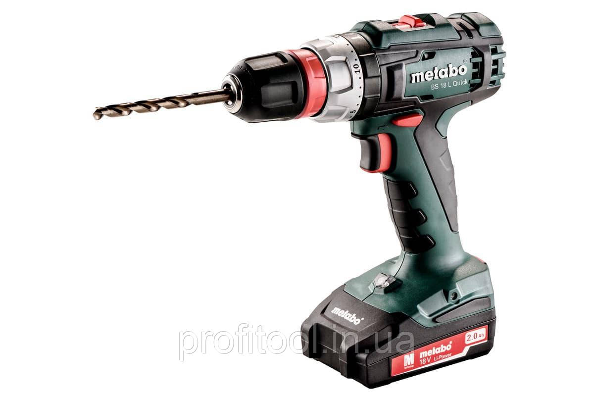 Акумуляторний дриль-шуруповерт METABO BS 18 L Quick 2 Ач (602320500)