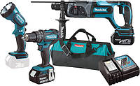 Набор аккумуляторных инструментов Makita DLX3043