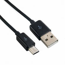 Дата кабель USB 2.0 AM to Micro 5P 2.0 m Fabric Premium black REAL-EL (EL123500048)