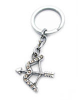 Брелок зі стразами (S) "Лук зі стрілою"