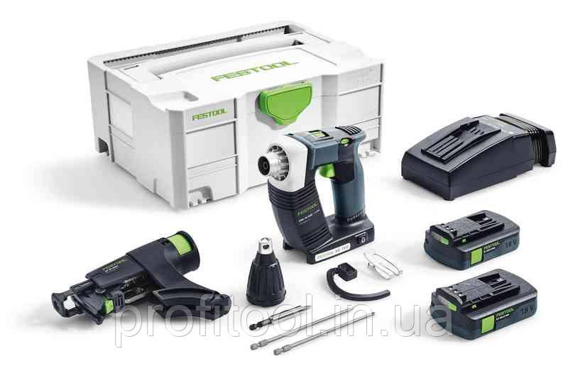 Акумуляторний будівельний шуруповерт FESTOOL DURADRIVE DWC 18-2500 Li 3,1-Compact (574911), фото 1