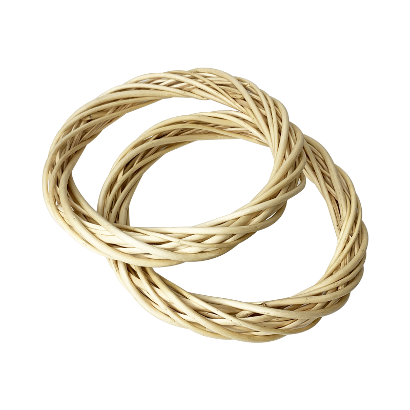 Вінок із лози d=25 см натуральний світлий