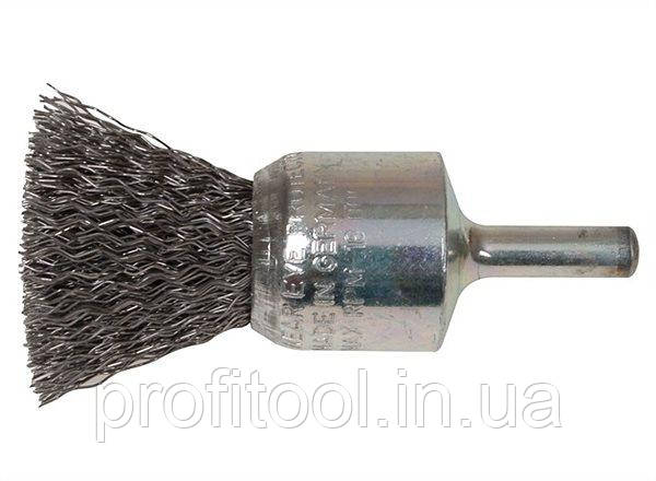 Щітка кінцева LESSMANN D23х25 мм; хвостовик 6 мм; гофрована Сталева дріт 0,3 мм; 18000 об / хв 453161, фото 1