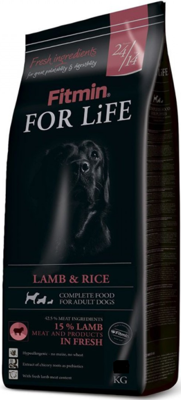 Fitmin dog For Life Lamb Rice Фитмин Корм для собак всіх порід ягня з рисом, 3 кг