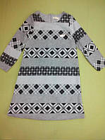 Плаття для дівчинки із сірим орнаментом