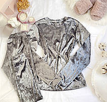 Комплект кофта та штани L-XL срібло