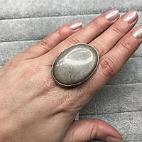 Солнечный камень 16,8 размер кольцо с натуральным солнечным камнем в серебре. Индия.