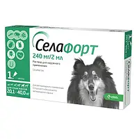 Селафорт Selafort Спот-он для собак весом 20,1-40 кг капли на холку, 240 мг/2 мл