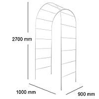 Опора для растений Арка садовая 2700*1000*900 (D16/D8)