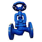 Вентиль фланцевий Zetkama Польща чавунний тип 215А сідловий сальниковий запірний клапан DN15 PN16