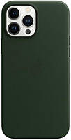 Кожаный чехол для iPhone 13 Pro Apple Leather Case with MagSafe (Sequoia Green) Темно-зеленый