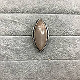Сонячний камінь Маркіз 17,4 розмір кільце з натуральним сонячним каменем в сріблі. Індія., фото 6