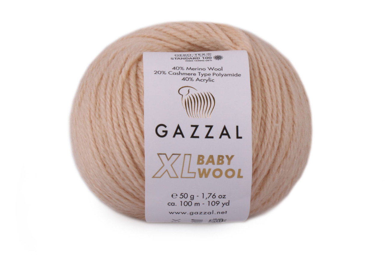 Gazzal XL Baby Wool, Тілесний №839