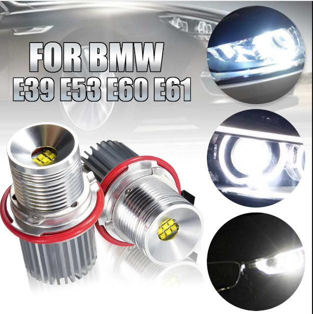 Штатні Лед Маркери БМВ в Ангельські оченята LED BMW E39 E53 E60 E61 Білі 45W