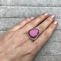 Агат друза кольцо с камнем агат в серебре кольцо с друзой агата размер 20. Индия