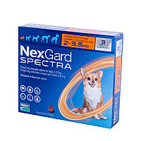 Merial NexGard Spectra Таблетки от блох и клещей для собак весом от 2 до 3,5 кг упак\3шт