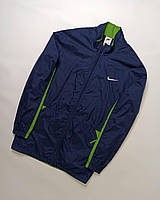 Ветровка тёмно-синяя мужская винтажная Nike. Размер - М.