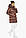 Жіноча куртка з манжетами каштанова модель 51120 р - 44 46, фото 2