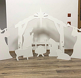 Шопка Різдвяна Вертеп біла Manific Decor, фото 3