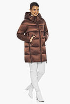 Жіноча куртка з манжетами каштанова модель 51120 44 (XS), фото 3