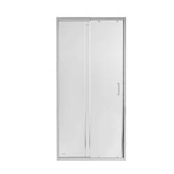 Душові двері в нішу Qtap Taurus CRM208-9.C6 80-90x185 см, скло Clear 6 мм, покриття CalcLess