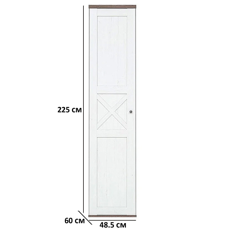 Пенал універсальний Гербор Тіна REG1D сосна каньйон дуб сонома трюфель для спальні у скандинавському стилі, фото 1