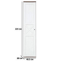 Пенал універсальний Гербор Тіна REG1D сосна каньйон дуб сонома трюфель для спальні у скандинавському стилі