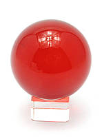 Кришталевий кулю на підставці червоний (6 см)