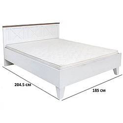 Двоспальне ліжко з ламелями Гербор Тіна LOZ180 180х200см сосна каньйон дуб сонома трюфель для спальні