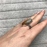 Агат кольцо с натуральным камнем агат кольцо цельное агат размер 17,8 Индия, фото 2