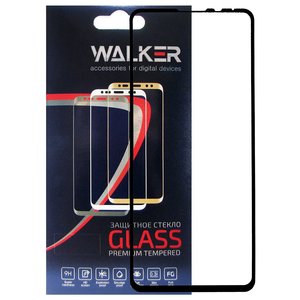 Захисне скло Walker 3D Full Glue для Xiaomi Mi Mix 3 Black