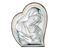 Ікона посріблена Valentі Діва Марія з Немовлям (21,5 x 26 см) 81051 4L ORO