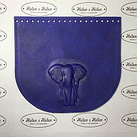 Клапан для сумки. "Слон". Цвет "Василек".