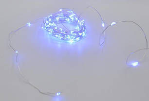 Гірлянда 50 Led 5M Крапля роси на мідному дроті B Blue працює від батарейокUSB 198246, фото 3