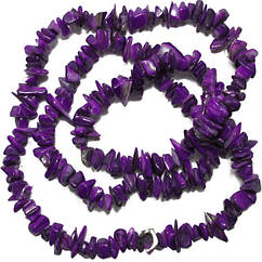 Відколи Черепашки Фіолетові з Перламутром, Розмір 4-12*2-6 мм, Близько 80 см нитка, Намистини для Біжутерії, Рукоділля