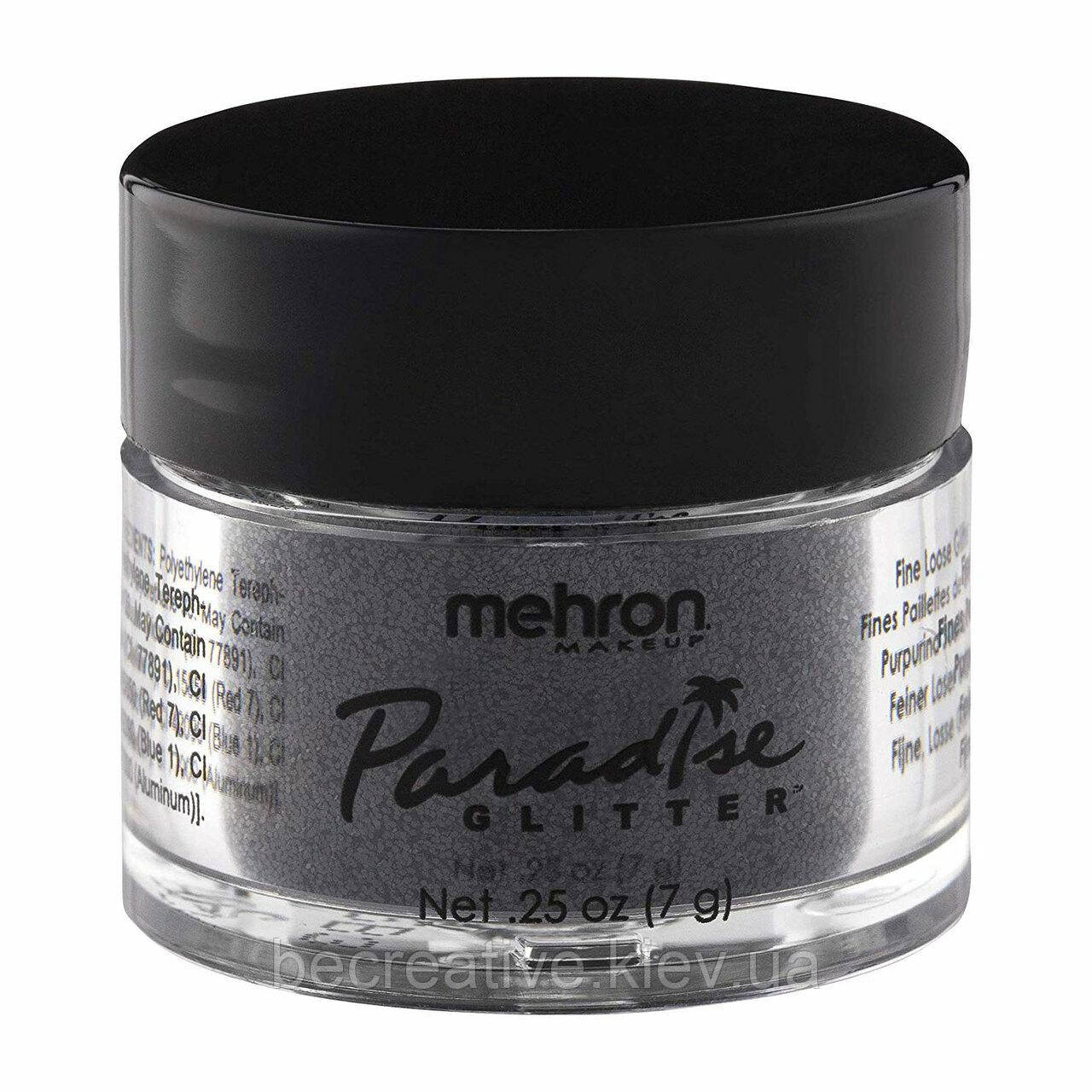 Чорний глітер Mehron Paradise AQTMGlitter, 7 г
