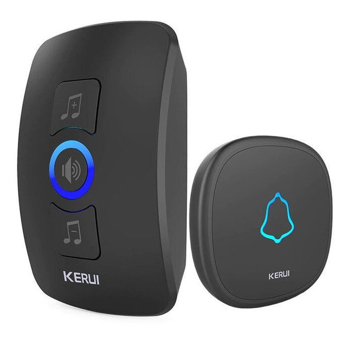 Бездротовий вологостійкий дзвінок для вхідних дверей KERUI M525, сенсорна кнопка з підсвіткою, стильний дизайн,