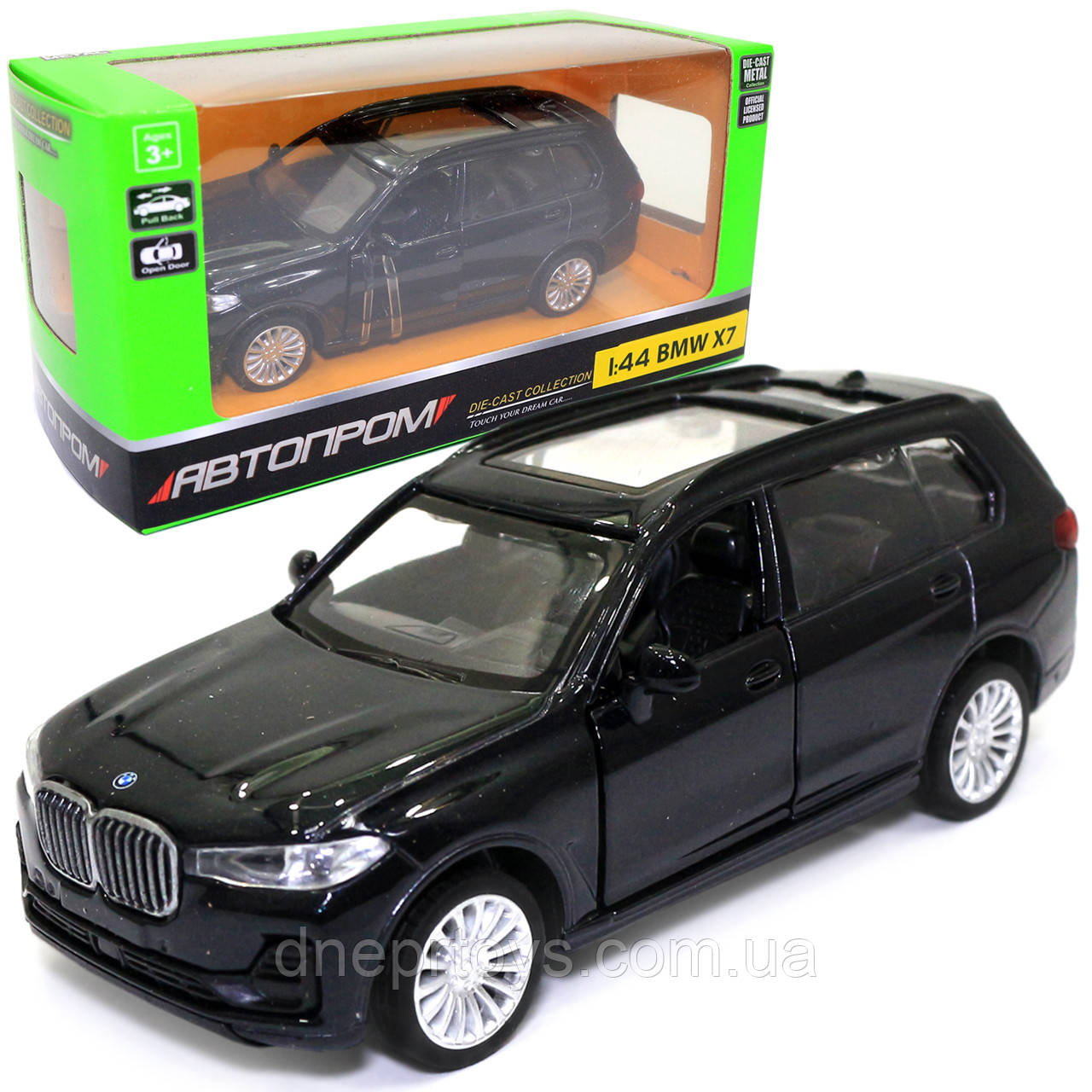 Іграшкова машинка металева BMW X7 "Автопром" БМВ чорний 11*4*5 см (4352)